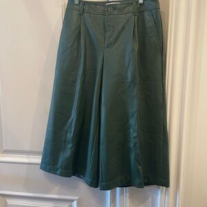Anthropologie Deep Green cropped pants